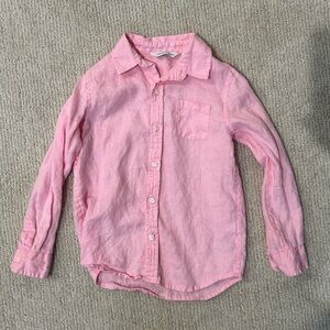 Boys Pink Linen Shirt--Size 5
